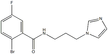 2-bromo-5-fluoro-N-[3-(1H-imidazol-1-yl)propyl]benzamide Structure