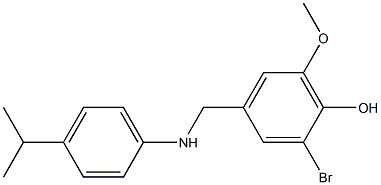 2-bromo-6-methoxy-4-({[4-(propan-2-yl)phenyl]amino}methyl)phenol 化学構造式