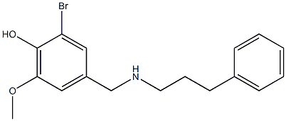 2-bromo-6-methoxy-4-{[(3-phenylpropyl)amino]methyl}phenol Structure