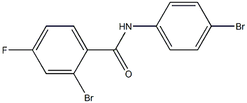 2-bromo-N-(4-bromophenyl)-4-fluorobenzamide 化学構造式