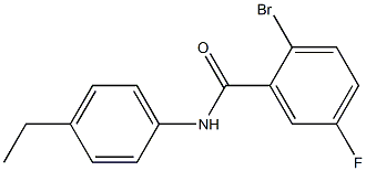 2-bromo-N-(4-ethylphenyl)-5-fluorobenzamide 化学構造式