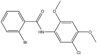 2-bromo-N-(5-chloro-2,4-dimethoxyphenyl)benzamide,,结构式