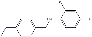 2-bromo-N-[(4-ethylphenyl)methyl]-4-fluoroaniline 化学構造式
