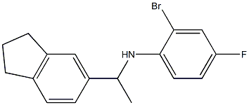 2-bromo-N-[1-(2,3-dihydro-1H-inden-5-yl)ethyl]-4-fluoroaniline,,结构式