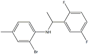 2-bromo-N-[1-(2,5-difluorophenyl)ethyl]-4-methylaniline 化学構造式