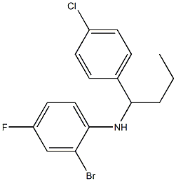 2-bromo-N-[1-(4-chlorophenyl)butyl]-4-fluoroaniline Structure