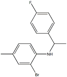 2-bromo-N-[1-(4-fluorophenyl)ethyl]-4-methylaniline 结构式