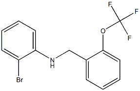 2-bromo-N-{[2-(trifluoromethoxy)phenyl]methyl}aniline,,结构式