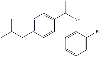 2-bromo-N-{1-[4-(2-methylpropyl)phenyl]ethyl}aniline Struktur
