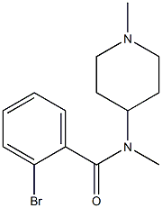 2-bromo-N-methyl-N-(1-methylpiperidin-4-yl)benzamide Structure