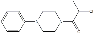 2-chloro-1-(4-phenylpiperazin-1-yl)propan-1-one,,结构式