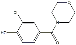2-chloro-4-(morpholin-4-ylcarbonyl)phenol,,结构式
