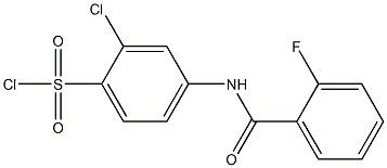 2-chloro-4-[(2-fluorobenzene)amido]benzene-1-sulfonyl chloride,,结构式