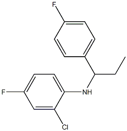 2-chloro-4-fluoro-N-[1-(4-fluorophenyl)propyl]aniline Structure