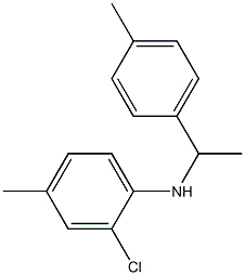 2-chloro-4-methyl-N-[1-(4-methylphenyl)ethyl]aniline,,结构式