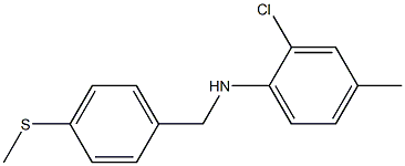 2-chloro-4-methyl-N-{[4-(methylsulfanyl)phenyl]methyl}aniline 结构式