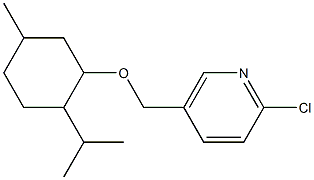 2-chloro-5-({[5-methyl-2-(propan-2-yl)cyclohexyl]oxy}methyl)pyridine 结构式