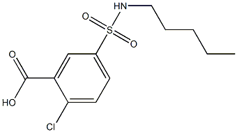 2-chloro-5-(pentylsulfamoyl)benzoic acid Struktur