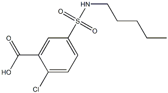 2-chloro-5-(pentylsulfamoyl)benzoic acid Structure