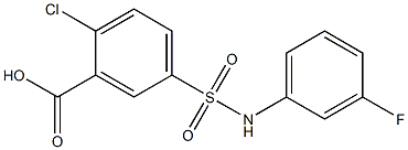 2-chloro-5-[(3-fluorophenyl)sulfamoyl]benzoic acid Structure