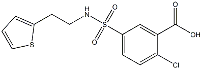 2-chloro-5-{[2-(thiophen-2-yl)ethyl]sulfamoyl}benzoic acid Struktur