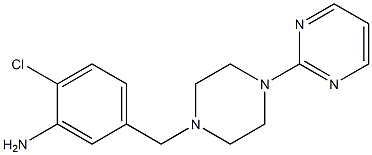 2-chloro-5-{[4-(pyrimidin-2-yl)piperazin-1-yl]methyl}aniline 化学構造式