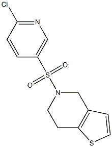 2-chloro-5-{4H,5H,6H,7H-thieno[3,2-c]pyridine-5-sulfonyl}pyridine,,结构式