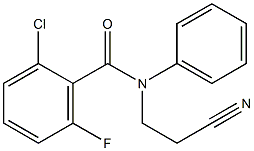 2-chloro-N-(2-cyanoethyl)-6-fluoro-N-phenylbenzamide,,结构式