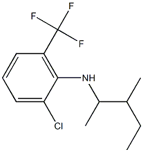 2-chloro-N-(3-methylpentan-2-yl)-6-(trifluoromethyl)aniline,,结构式
