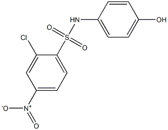 2-chloro-N-(4-hydroxyphenyl)-4-nitrobenzene-1-sulfonamide Struktur