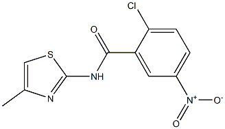 2-chloro-N-(4-methyl-1,3-thiazol-2-yl)-5-nitrobenzamide Structure