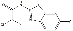 2-chloro-N-(6-chloro-1,3-benzothiazol-2-yl)propanamide,,结构式