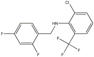 2-chloro-N-[(2,4-difluorophenyl)methyl]-6-(trifluoromethyl)aniline 结构式
