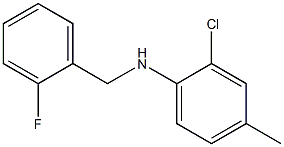 2-chloro-N-[(2-fluorophenyl)methyl]-4-methylaniline,,结构式