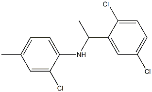 2-chloro-N-[1-(2,5-dichlorophenyl)ethyl]-4-methylaniline,,结构式