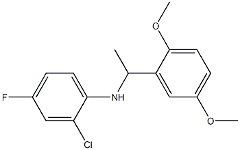 2-chloro-N-[1-(2,5-dimethoxyphenyl)ethyl]-4-fluoroaniline Structure