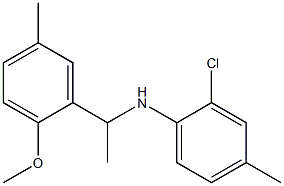 2-chloro-N-[1-(2-methoxy-5-methylphenyl)ethyl]-4-methylaniline 结构式