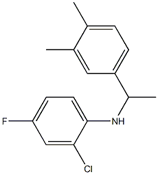 2-chloro-N-[1-(3,4-dimethylphenyl)ethyl]-4-fluoroaniline Structure