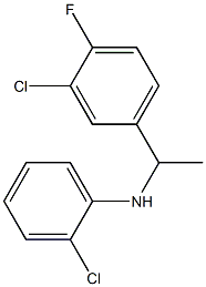 2-chloro-N-[1-(3-chloro-4-fluorophenyl)ethyl]aniline Structure