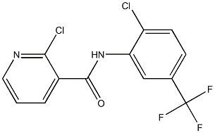 2-chloro-N-[2-chloro-5-(trifluoromethyl)phenyl]pyridine-3-carboxamide 结构式