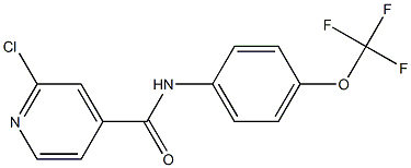 2-chloro-N-[4-(trifluoromethoxy)phenyl]pyridine-4-carboxamide,,结构式