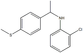 2-chloro-N-{1-[4-(methylsulfanyl)phenyl]ethyl}aniline 化学構造式