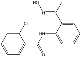 2-chloro-N-{2-[(1E)-N-hydroxyethanimidoyl]phenyl}benzamide,,结构式