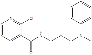 2-chloro-N-{3-[methyl(phenyl)amino]propyl}pyridine-3-carboxamide 化学構造式