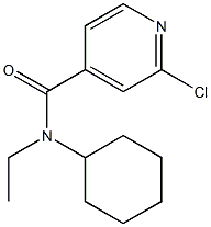 2-chloro-N-cyclohexyl-N-ethylpyridine-4-carboxamide,,结构式