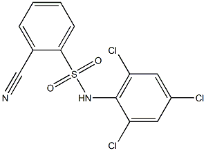 2-cyano-N-(2,4,6-trichlorophenyl)benzene-1-sulfonamide|