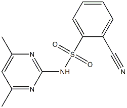 2-cyano-N-(4,6-dimethylpyrimidin-2-yl)benzene-1-sulfonamide