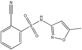 2-cyano-N-(5-methylisoxazol-3-yl)benzenesulfonamide Structure