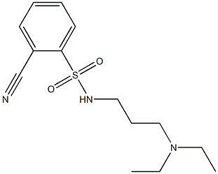 2-cyano-N-[3-(diethylamino)propyl]benzenesulfonamide,,结构式