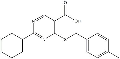 2-cyclohexyl-4-methyl-6-[(4-methylbenzyl)thio]pyrimidine-5-carboxylic acid